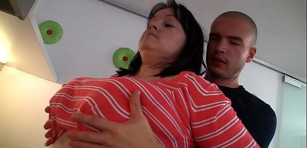trendsHuge boobs fatty gives head and fucked on the couch